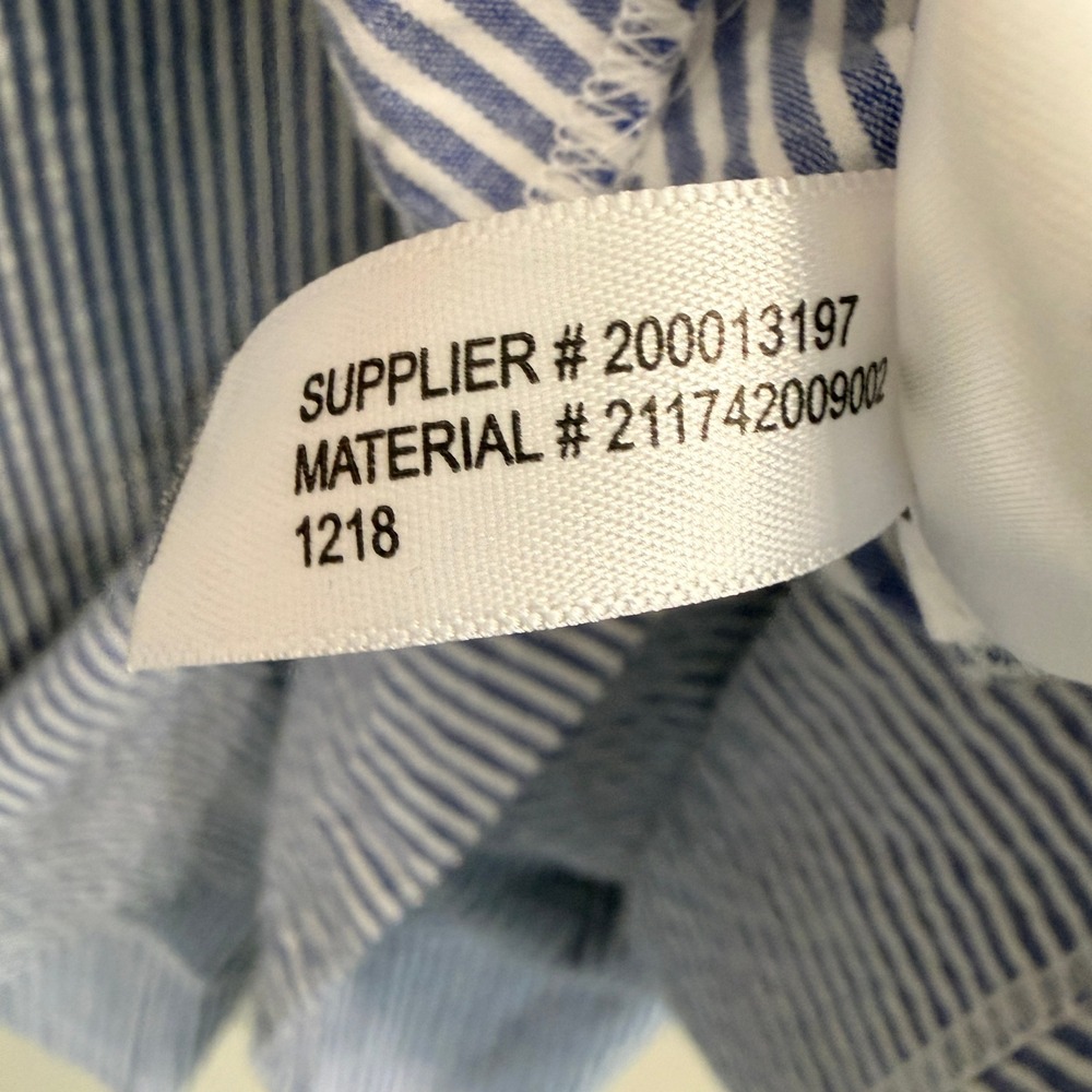 Polo Ralph Lauren Fit Flare Seersucker Dress Womens 2 Blue White Striped Coastal - Picture 8 of 12